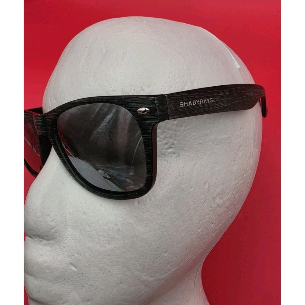 Shady Rays Sunglasses Men OS Black Fair Polarized Woodgrain Classic CL-52